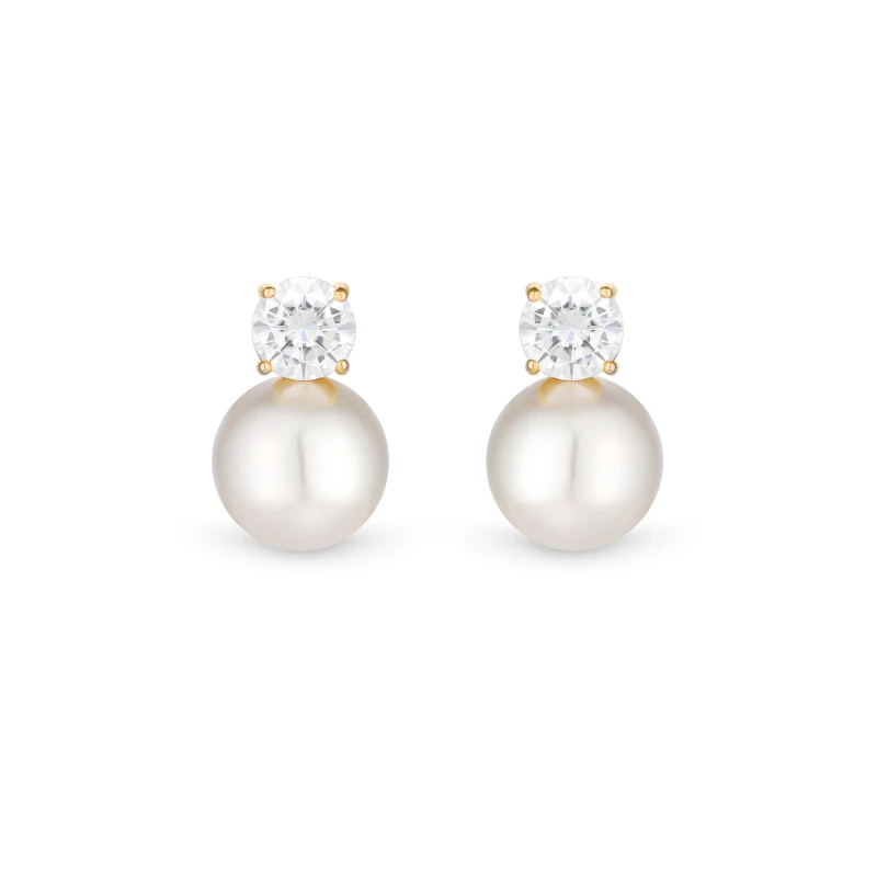 Image of Jon Richard Gold Plated Crystal and Pearl Earrings Jewellery Sets One Size Gold 70972210000