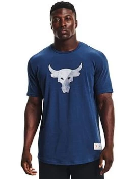 Image of Under Armour Training Project Rock Training Dept T-Shirt - Blue Size L, Men