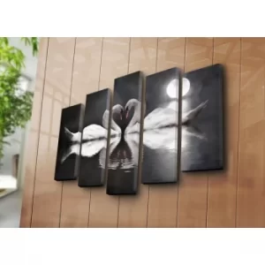 Image of 5PAT-38 Multicolor Decorative Canvas Painting (5 Pieces)