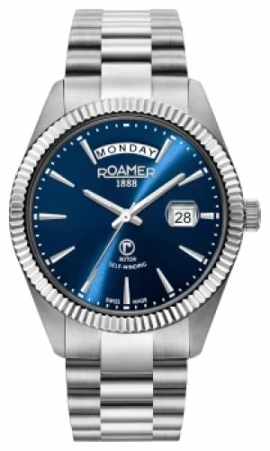 Image of Roamer 981662 41 45 90 Primeline Day Date Blue Dial With Watch