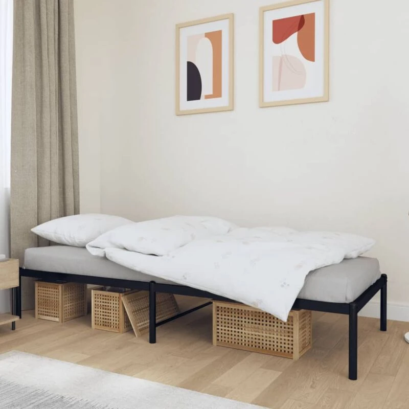 Image of VIDAXL Metal Bed Frame without Mattress Black 90x190cm vidaXL 8720845720803
