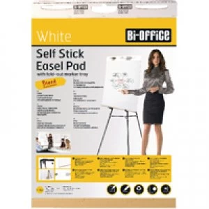 Image of Bi-Office Self-Stick Flipchart Pad 635x780mm 30 Sheets White FL128107