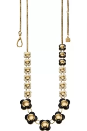 Image of Ladies Orla Kiely Gold Plated Long Flower Necklace N4020