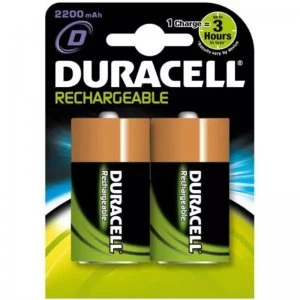 Image of Duracell StayCharged 2200mAh D Rechargeable Batteries