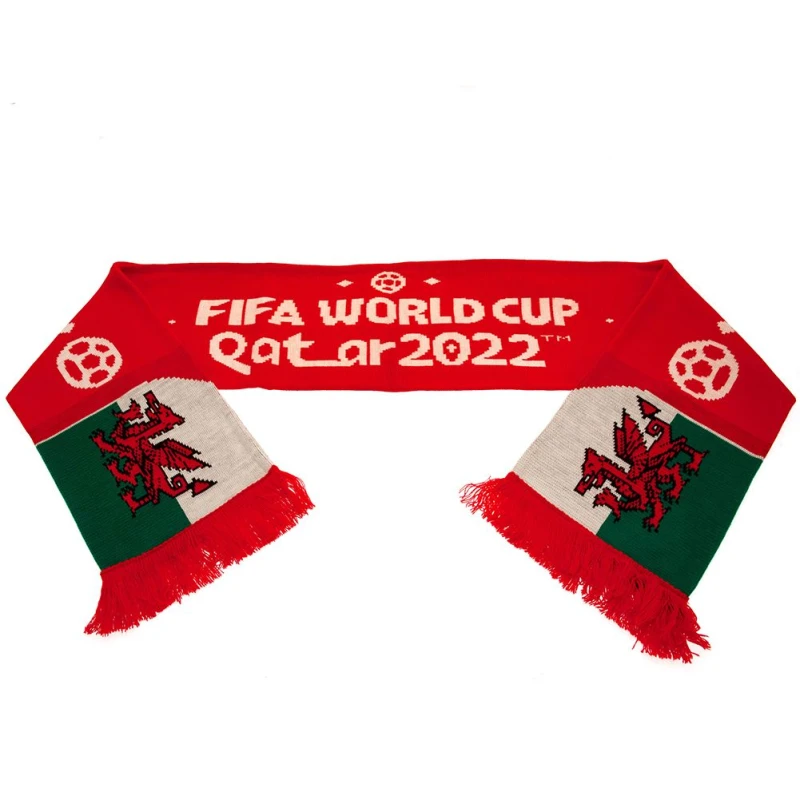 Image of FIFA Womens World Cup Wales Scarf in Dark Red Dark Red Female One Size