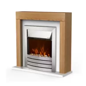 Image of Warmlite Chester Fireplace Suite 2kw - Oak Effect TJ Hughes