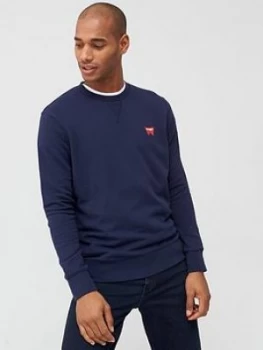 Image of Wrangler Sign Off Logo Sweatshirt - Navy