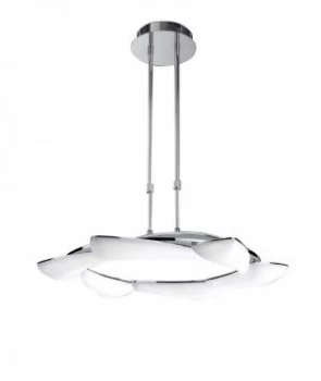 Image of Telescopic 36W LED Round 3000K, 3240lm, Polished Chrome, Frosted Acrylic