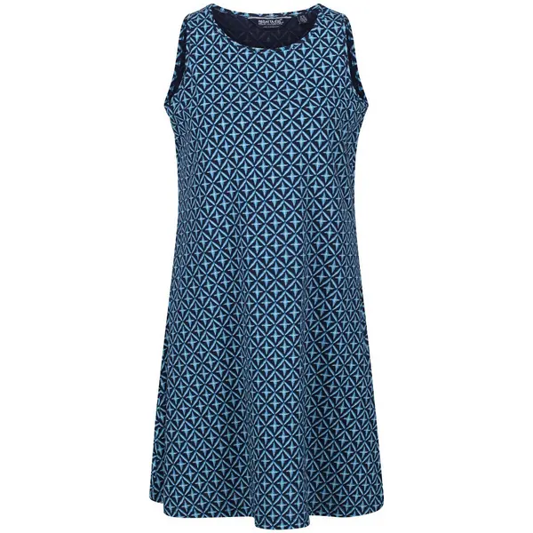 Image of Regatta Womens Kaimana Printed Jersey Swing Silhouette Dress UK 12- Waist 29', (74cm)