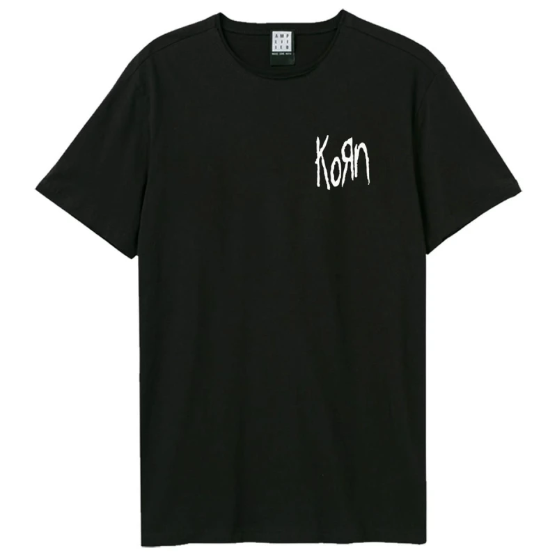Image of Amplified Amplified Men Lineart Issues Korn T-Shirt in Black Size: X-Small Black XS Male 5063806741282
