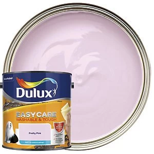 Image of Dulux Easycare Washable & Tough Pretty Pink Matt Emulsion Paint 2.5L