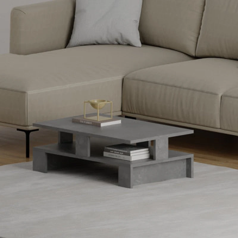 Image of Decortie Mansu Modern Coffee Table Retro Grey Multipurpose H 27.5Cm