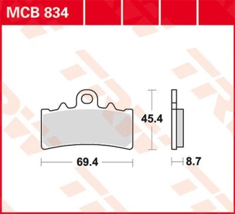 Image of TRW Organic Allround MCB834 Brake pad set Brake Pad Set, disc brake (402)