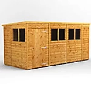 Image of Power Garden Shed 146PP Golden Brown 14x6