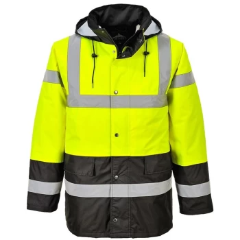 Image of S466YBRS - sz S Hi-Vis Contrast Traffic Jacket - Yellow/Black - Portwest