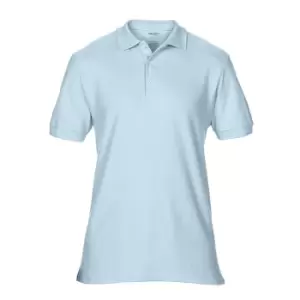 Image of Gildan Mens Premium Cotton Sport Double Pique Polo Shirt (S) (Chambray)