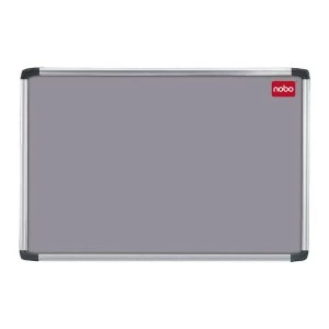 Image of Nobo EuroPlus 900 x 600mm Noticeboard with Grey Felt Surface Aluminium Frame and Fixing Kit