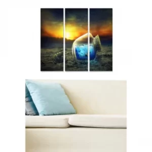 Image of MDF3058859 Multicolor Decorative MDF Painting (3 Pieces)