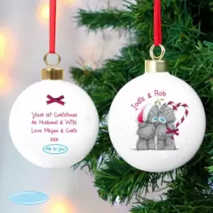 Image of Personalised Me To You Couple Christmas Bauble, Multi
