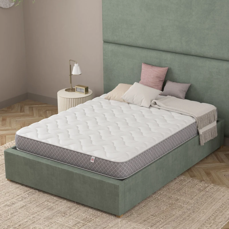 Image of Catherine Lansfield Catherine Lansfield Tranquil Nights Hybrid Mattress in White Size: Small Single White Small Single Unisex 5057632303684