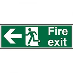 Image of Fire Exit Sign Left Arrow Vinyl 15 x 45 cm