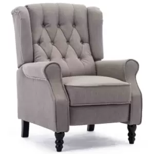 Image of Althrope Linen Recliner Chair - Grey