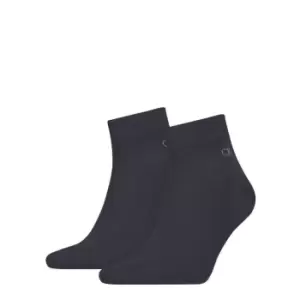 Image of Calvin Klein quarter Socks 2 Pack Mens - Blue