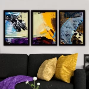 Image of 3SC21 Multicolor Decorative Framed Painting (3 Pieces)