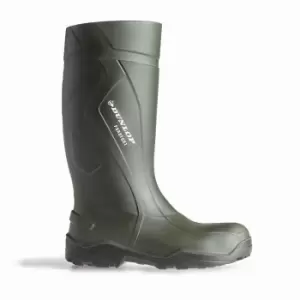 Image of Dunlop C762933 Purofort+ Full Safety Standard Wellington Boxed / Womens Safety Boots (38 EUR) (Green)