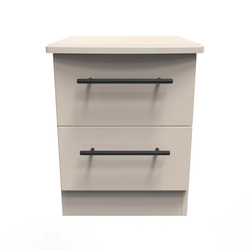 Image of Howard 2 Drawer Bedside Cabinet In Kashmir Matt (Ready Assembled)