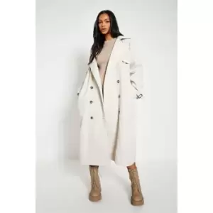 Image of I Saw It First Crew Neck Button Detail Jumper Dress - Brown