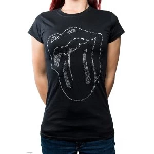 Image of The Rolling Stones - Tongue Womens Medium T-Shirt - Black