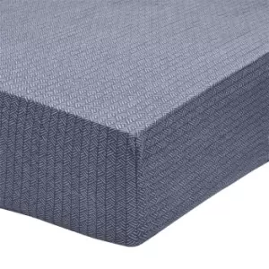 Image of Bedeck of Belfast Mazana Print Cotton Fitted Sheet - Blue