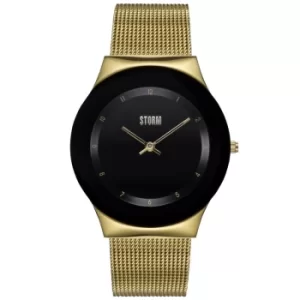 Image of Ladies Storm Storm Kerina Mesh Gold Black Alarm Chronograph Radio Controlled Watch
