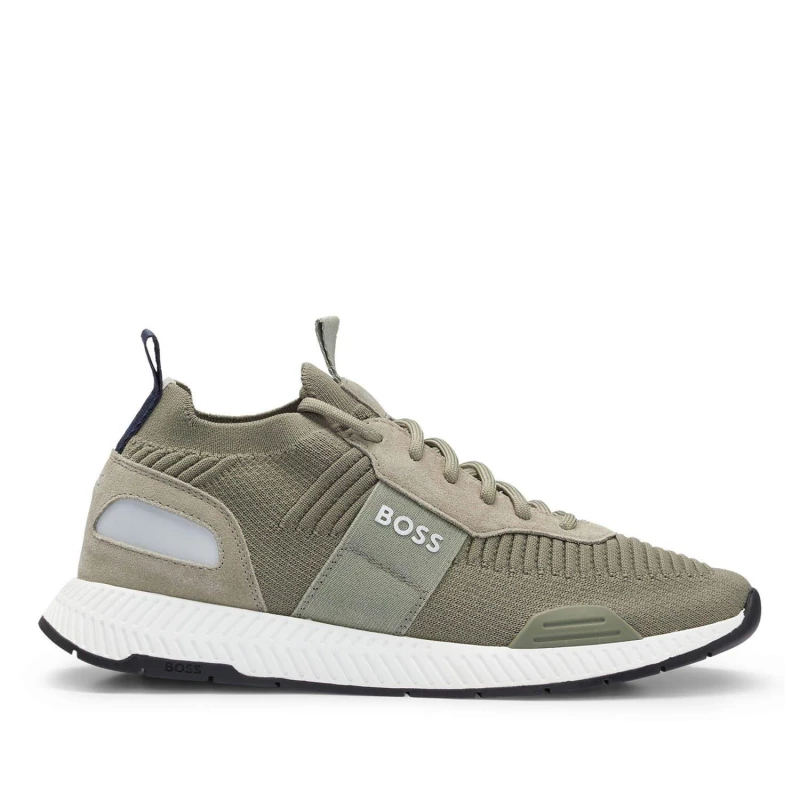 Image of Boss Titanium Trainers Green male UK 5