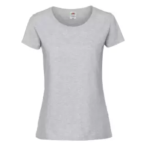 Image of Fruit Of The Loom Womens/Ladies Fit Ringspun Premium Tshirt (M UK) (Heather Grey)