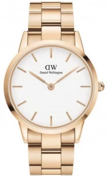 Image of Daniel Wellington Iconic Link 40 Rose Gold Steel Bracelet Watch