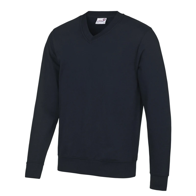 Image of AWDis AWDis Men Academy V Neck Jumper Sweatshirt in Navy Size: X-Small Navy XS Male 5054752810832