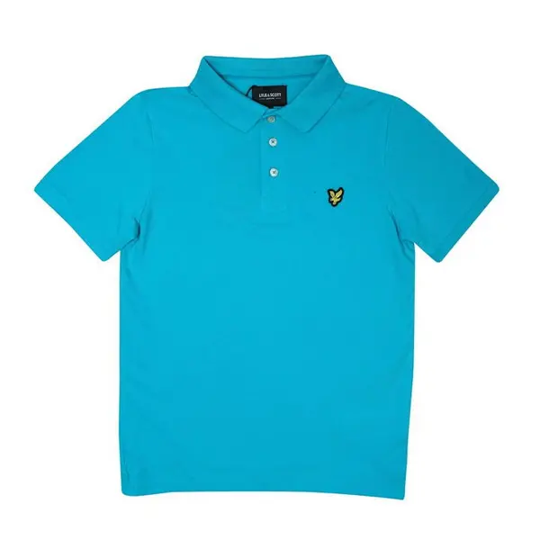 Image of Lyle and Scott Classic Polo Shirt Regular Fit T-Shirts 10-11 Blue 30365818001