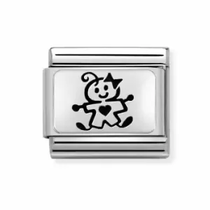Image of Nomination Classic Silver My Super Family Baby Girl Charm