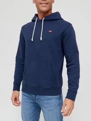 Image of Levis Levis Embroidered Logo Overhead Hoodie, Navy, Size L, Men