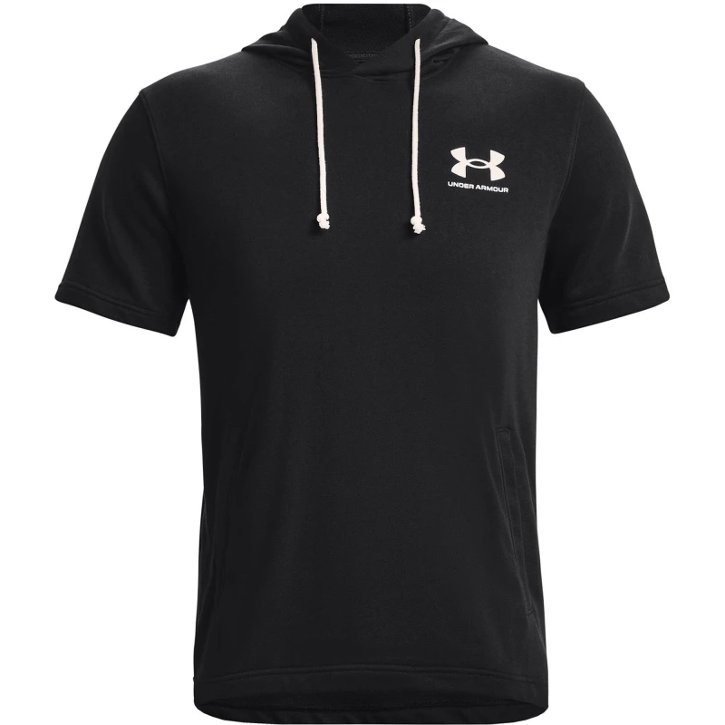 Image of Under Armour Mens Rival Sleeveless Hoodie Black male XS