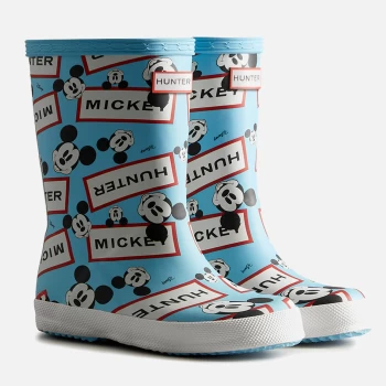 Image of Hunter X Disney Original Kid's First Classic Disney Wellington Boots - Borealis Blue - UK 11 Kids