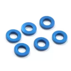 Image of Fastrax M3 Flat Washer Blue 2.0Mm (6)