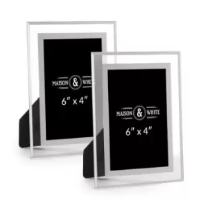 Image of Glass Photo Frame 6" x 4" - Set of 2 M&W