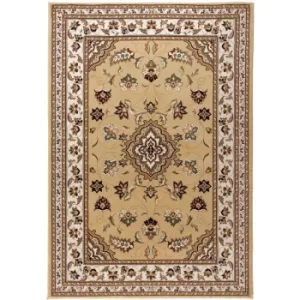 Image of Traditional Oriental Classic Design Quality Sherborne Rug in Beige 160x230cm (5'3''x7'7'')