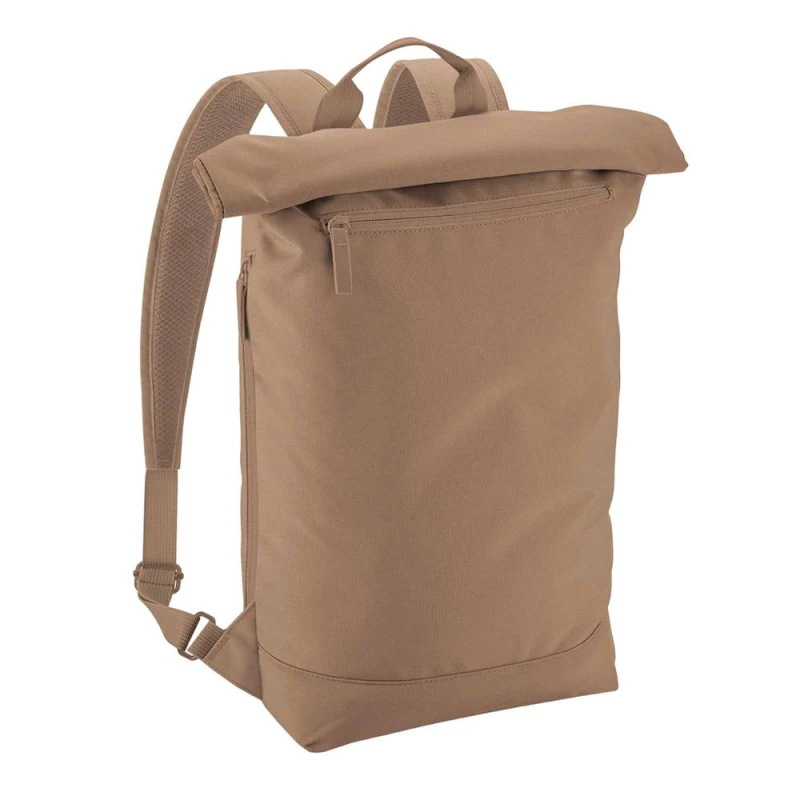Image of Bagbase Mens Simplicity Lite Roll Top Backpack in Tan Tan Male