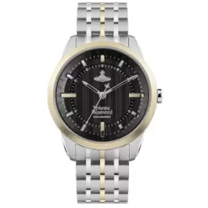 Image of Vivienne Westwood Eastend Quartz Black Dial Stainless Steel Bracelet Ladies Watch VV262BKSG