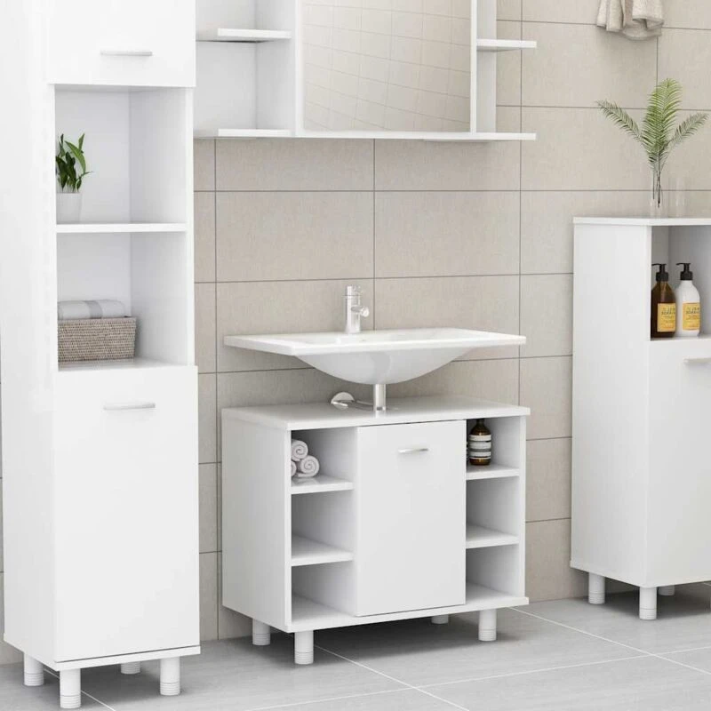 Image of VIDAXL Bathroom Cabinet White 60x32x53.5cm Engineered Wood vidaXL 8720286133781
