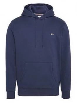 Image of Tommy Jeans TJM Regular Fleece Overhead Hoodie - Twilight Navy, Twilight Navy Size M Men